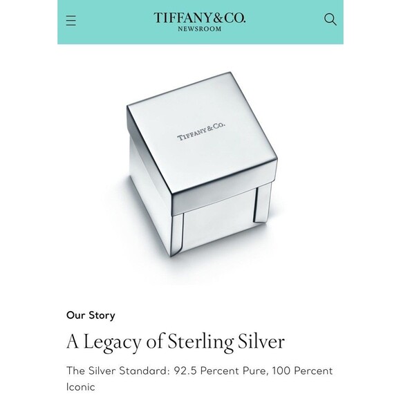 RARE Tiffany and Co.  Enamel Lid Interior Sterling Silver Square Keepsake Box - Picture 2 of 11